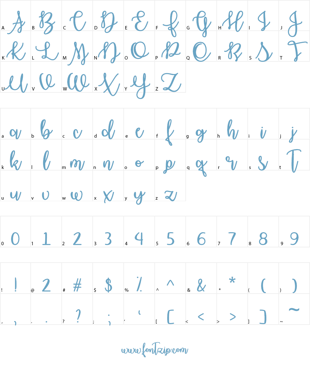 October Moon Font Character